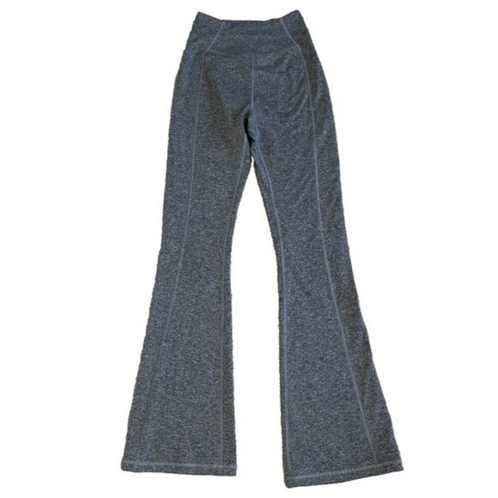 Spiritual Gangster Flared Pull on Leggings Pants Gray Small